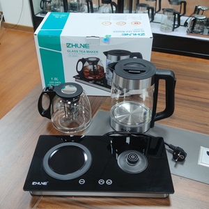 Zhune tại chỗ bán buôn điện ấm đun nước thủy tinh Ấm đun nước đôi Ấm đun nước kết hợp tự động tắt nguồn cách nhiệt - Product Image 3