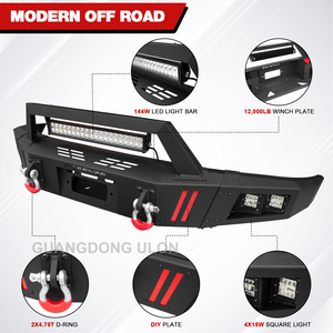 Parachoques Delantero de Alta Calidad para Camioneta F-150, Barra de Parachoques Delantero de Ancho Completo con Soporte para Cabrestante, Compatible con Camioneta Ford <span class=keywords><strong>F150</strong></span> 2009-2014 - Product Image 4