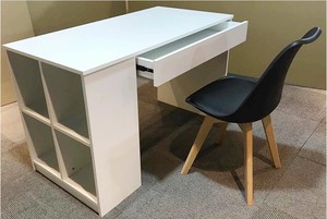El aglomerado de la melamina un cajón de escritorio de la computadora de mesa con 4 cubo estantería con silla - Product Image 3