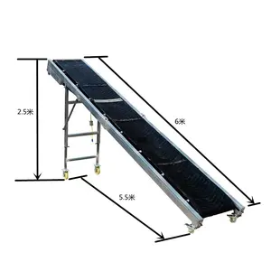 Custom Adjustable Height Belt Flat Conveyor With Wheels