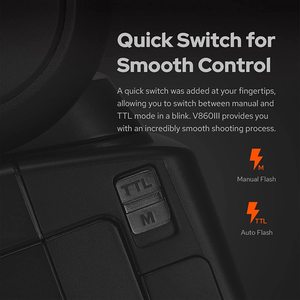 Flash para Cámara <span class=keywords><strong>Godox</strong></span> <span class=keywords><strong>V860III</strong></span> TTL, Control Remoto Inalámbrico, Alimentado por Batería, Iluminación para Fotografía en Exteriores - Product Image 3