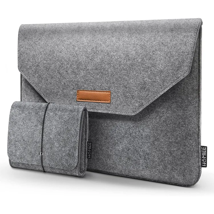 Custom wholesale envelope clutch laptop sleeve felt computer bag for men