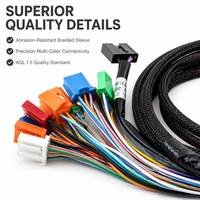 Harness Kabel 20 Pin Kustom, Harness Kabel Mesin Koin & Radio Audio untuk Sistem Speaker Headphone Mikrofon