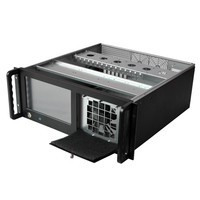 Fabrication 4U 19 pouces poste de travail d'ordinateur industriel châssis de serveur LCD ATX MB prise en charge double 3.5/2.5 pouces HDD fenêtre de panneau latéral