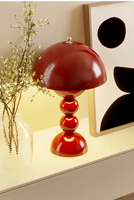 Lampe de table champignon sans fil 3 couleurs gradable nordique moderne portable pot de fleurs LED