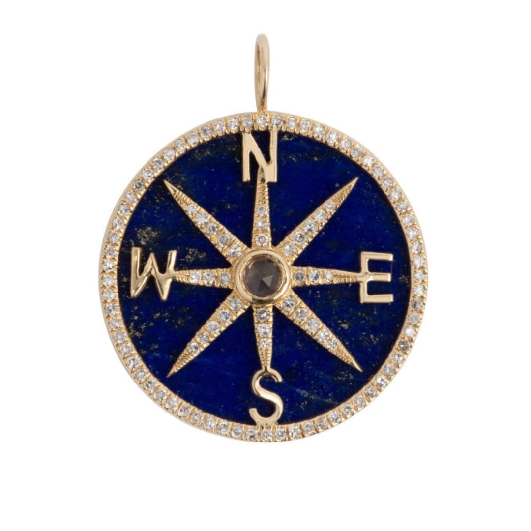 Pendentif boussole en lapis-lazuli