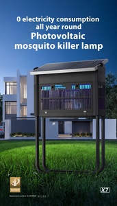 Piège à insectes intelligent à énergie solaire 4500V avec capteur de lumière Piège à moustiques <span class=keywords><strong>et</strong></span> à mouches étanche intérieur <span class=keywords><strong>et</strong></span> extérieur pour patio cuisine camping - Product Image 6