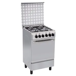 XXunda独立式厨房电器双玻璃门廉价独立式燃气灶带烤箱4燃烧器
