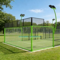 Cancha de Pádel Panorámica OEM/ODM para Uso Deportivo, Personalizable con Logotipo, Tamaño y Color, Césped Artificial de 12 mm, Cancha de Pádel de Acero y Vidrio