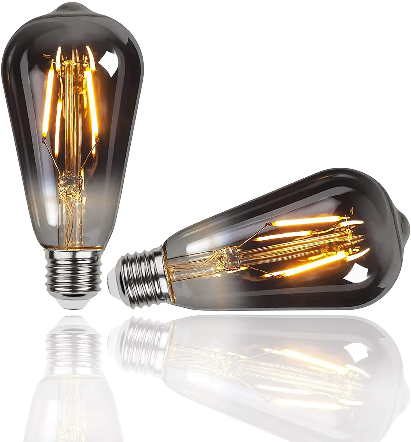 Nieuwe Kleur 230V 220V E27 3000K 2700K 4W Retro Edison ST64 Spiraal Rokerige Filament Vintage lamp Licht