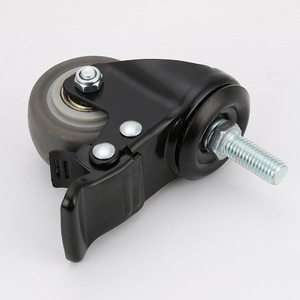 2 Inch Tpr <b>Caster</b> <b>Wheel</b> With Screw Brake And Side Brake Swivel Industrial Furniture <b>Casters</b> Plain Bearing - Product Image 3