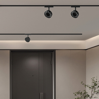 Nouveau spot LED COB magnétique sur rail, forme grille, 9W 48V, anti-éblouissement, en aluminium, IP20, Ra90, dimmable, pour lustre moderne