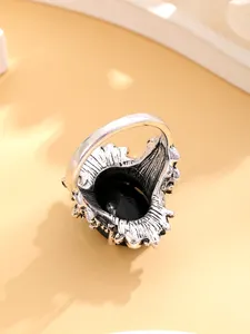 Jewelry European Trend Personality Wind Zircon 925 Sterling Silver Casual Party Ladies Ring