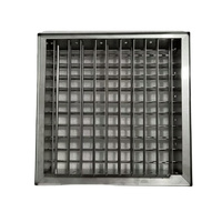 Grille d'air de ventilation en acier inoxydable 304 # de haute qualité grille d'air de déflexion à double couche