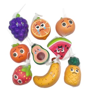 Set de Juguetes Blandos Kawaii de Frutas Lloronas: Naranja, Plátano, Fresa, de Rebote Lento, para Alivio del Estrés, Paquete de Juguetes Sensoriales - Product Image 5