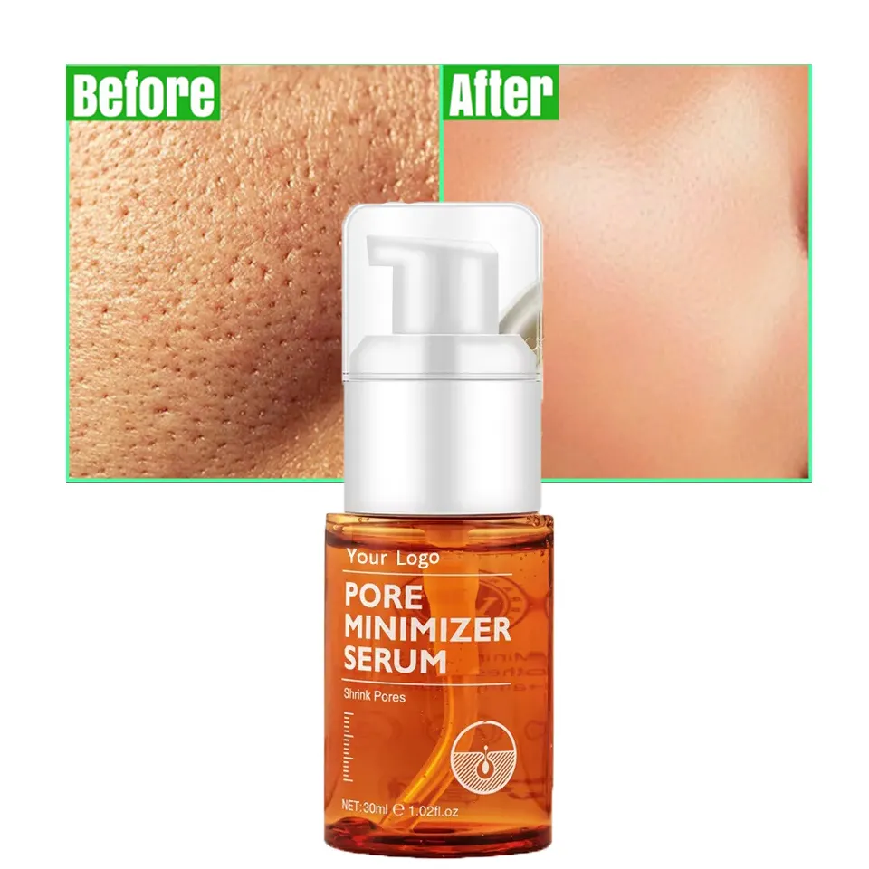 Custom Private Label Blackhead Remover Shrink Pore Cleaner Pore Minimizer Serum Pores OEM ODM Face Serum Wrinkle Skin Care Serum