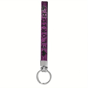 Mode Hot Sell Benutzer definierte Logo Bling Perlen Armbänder Strass Sparkle Glitter Kristall Lanyard Selbstverteidigung Wrist let Schlüssel bund
