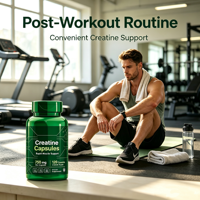 Capsules de créatine monohydrate pour adultes, renforcement musculaire et amélioration des performances, récupération, compléments sportifs