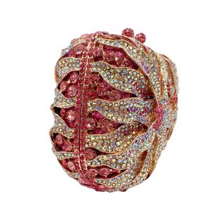 Bolso de mano floral con diamantes de imitación para mujer, con correa de cadena, forro de satén, diseño brillante para ocasiones especiales - Product Image 5