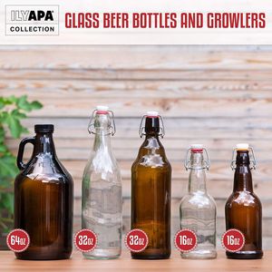 Botellas de Vidrio Ámbar de 16 oz con Tapa Abatible Hermética, para Elaboración Casera - Kombucha, Refresco, <span class=keywords><strong>Coquito</strong></span>, Kefir, Jugo - Product Image 6