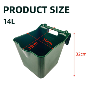 <span class=keywords><strong>Abreuvoir</strong></span> pour animaux Cheval <span class=keywords><strong>Vache</strong></span> Chameau <span class=keywords><strong>Abreuvoir</strong></span> pour animaux Crochet <span class=keywords><strong>en</strong></span> <span class=keywords><strong>plastique</strong></span> 14L Seau d'alimentation pour bétail Seau d'alimentation bleu - Product Image 2