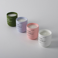 Fournisseur LTC34 – Nouveau design de luxe – Pot en céramique mat personnalisé avec logo pour bougies parfumées – Idéal pour la fabrication de bougies DIY