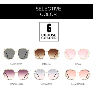 1752 nuove donne retrò grande struttura in metallo Bling Bling strass <span class=keywords><strong>occhiali</strong></span> <span class=keywords><strong>da</strong></span> <span class=keywords><strong>sole</strong></span> rotondi con diamanti 2025 - Product Image 6