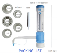 Distributeur de laboratoire Daron 1-10 ml, résistant aux acides et aux alcalis, volume réglable