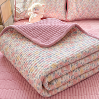 Couette d'hiver moderne écologique double couche en gaze matelassée imprimée, garnissage en coton, couverture fine pour la maison et l'hôtel, taille King