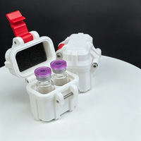 Boîte de rangement en plastique PETG imprimée en 3D, qualité alimentaire, dégradé, 3 ml, 2 compartiments, étui de voyage pour la protection des échantillons de flacons