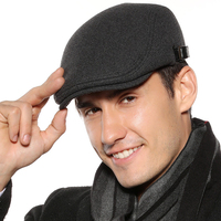 Gorra de Tweed de Lana Irlandesa al por Mayor, Cálida, Ajustable, Clásica y Elegante, Estilo Gatsby, Repartidor de Periódicos, Plana Ivy para Hombre, Tipo Boina