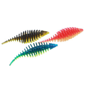Señuelo de pesca de alta calidad OEM de 50mm y 1,6G, gusano de cola de aguja suave de doble Color para pesca de trucha, cebo suave, Kit de señuelo suave para perca - Product Image 5