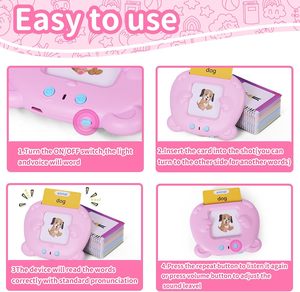 Tarjetas Didácticas Interactivas para Niños Pequeños - Juguetes Educativos y Sensoriales, 510 Palabras Visuales, Diseño de Oso, Plástico, Regalo para Niños y Niñas - Product Image 6