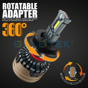 BULBTEK HP3 vente en gros, haute efficacité LED H4 H7 H11 H13 9008 LED ampoule de phare Luces 12V 24V voiture LED phare automatique - Product Image 6