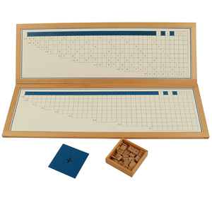 MA060-cartas de trabajo de división con marco de madera, juguete educativo de matemáticas montessori - Product Image 3