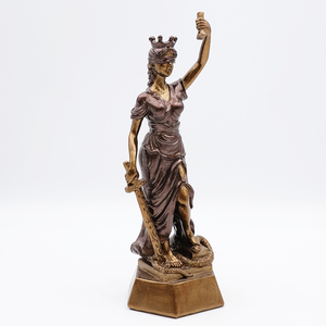 OEM Handmade Goddess Justice Themis Statue Home Decor Custom Craft Goddess Justice Bronze 3D Miniature Figure <strong>Figurine</strong> - Product Image 2
