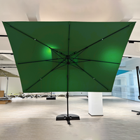 Parasol de terrasse moderne pour l'extérieur, 3*3M, parasol cantilever commercial imperméable pour hôtel, restaurant