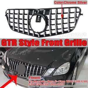Grille de calandre W212 GT pour pare-chocs avant de voiture GTR, grille de calandre pour Mercedes Benz Classe E W212 E200 E300 E350 E500 E550 2010-2013 - Product Image 1