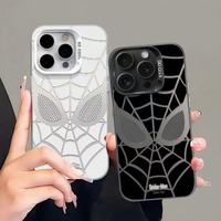 Coque de téléphone portable rigide avec impression couleur Spider-Man pour iPhone 11 12 13 14 15 16 17 Pro Max