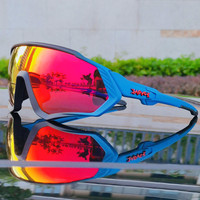 Lunettes de cyclisme polarisées unisexe anti-villain, coupe-vent, à monture intégrale, avec verres interchangeables, pour le VTT et les sports