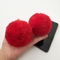 Pompons en laine fine de 8 cm en gros, boules décoratives artisanales, personnalisables, grands pompons en laine pour décorations de fête de Noël