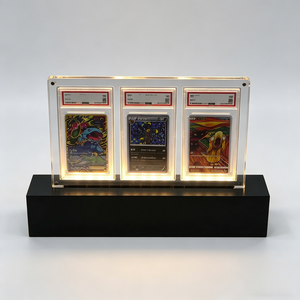 Wholesale Premium Illuminated Acrylic Card Stand Sleek Clear Design for TCG Slab Collectible Card <b>Display</b> - Product Image 1