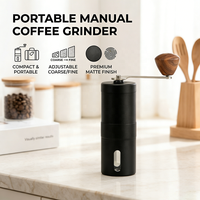 Mini moulin à café manuel, moulin à café portable avec meule en céramique, idéal pour les voyages, cadeau parfait