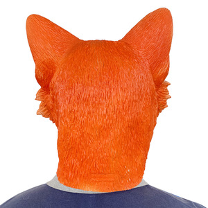 Máscara de Látex de Zorro Adorable para Fiesta de Halloween, Divertido Disfraz de Animal, Accesorios para Teatro y Baile de Máscaras, Impresión Serigráfica <span class=keywords><strong>1</strong></span> - Product Image 5