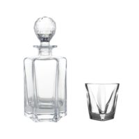 Decantador de Vino de Cristal Transparente de Lujo Moderno con Tapón de Diamante, Capacidad de 800 ml, Grabado de Logotipo Personalizado, Regalos Empresariales para Fiestas