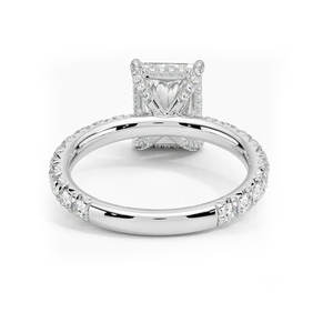 Anillos de oro amarillo de 10K con moissanita de corte esmeralda para mujer, anillo solitario para promesa, aniversario, boda. - Product Image 4