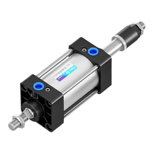 Cylindre pneumatique SCJ100 double effet course réglable corps en aluminium alésage 100mm cylindre à air - Product Image 6