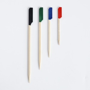 Palillos de Bambú Teppo Multicolores con Cabeza de Bandera, Palillos Planos Ecológicos para Aperitivos, <span class=keywords><strong>Tapas</strong></span>, Platos Fríos, Desayunos de Hotel y Buffet - Product Image 3