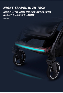 Cochecito Doble Plegable Portátil de Lino para Gemelos, con Conector para Carrito de Bebé, Plegado con una Mano - Product Image 6