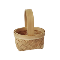 Paniers-cadeaux uniques et écologiques en copeaux de bois pour mariage et Saint-Valentin, mini paniers ovales multifonctionnels décoratifs pour le rangement